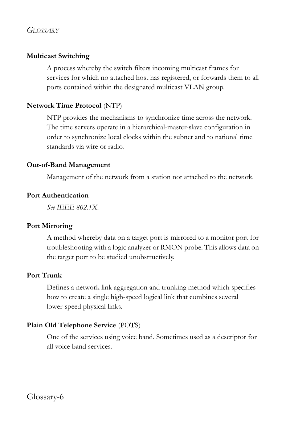 Glossary-6 | SMC Networks TigerAccess SMC7816M User Manual | Page 950 / 962