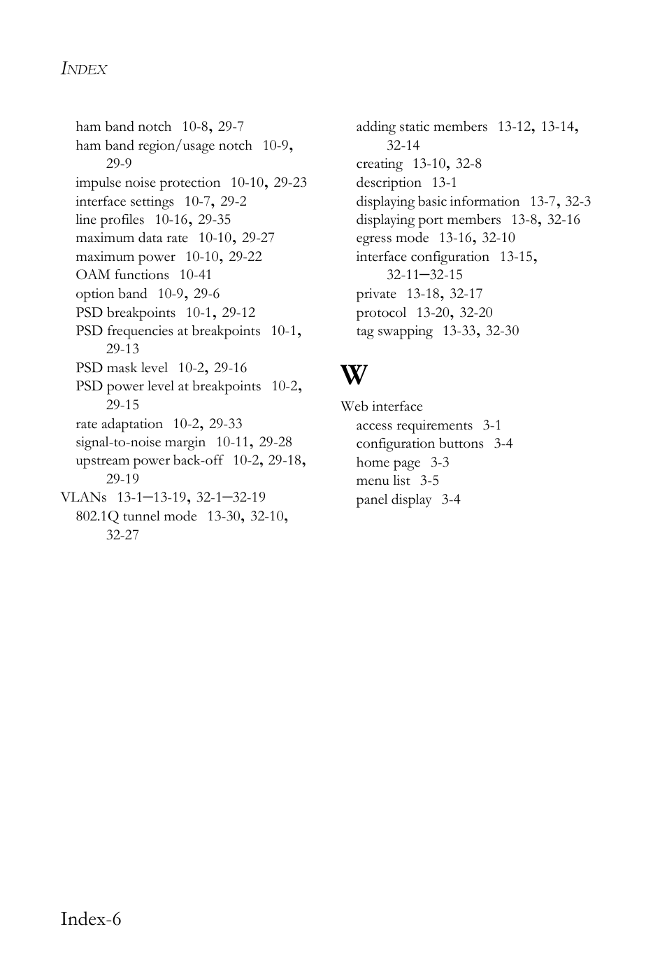 Index-6 | SMC Networks TigerAccess SMC7816M User Manual | Page 960 / 962