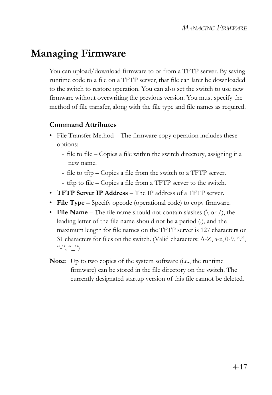 Managing firmware, Managing firmware -17 | SMC Networks TigerAccess SMC7816M User Manual | Page 99 / 962