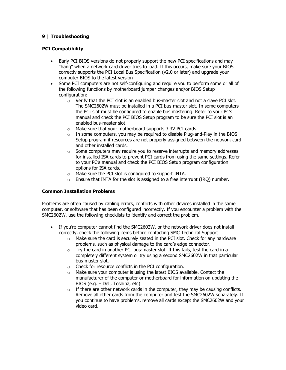 Troubleshooting | SMC Networks SMC2602W User Manual | Page 24 / 33