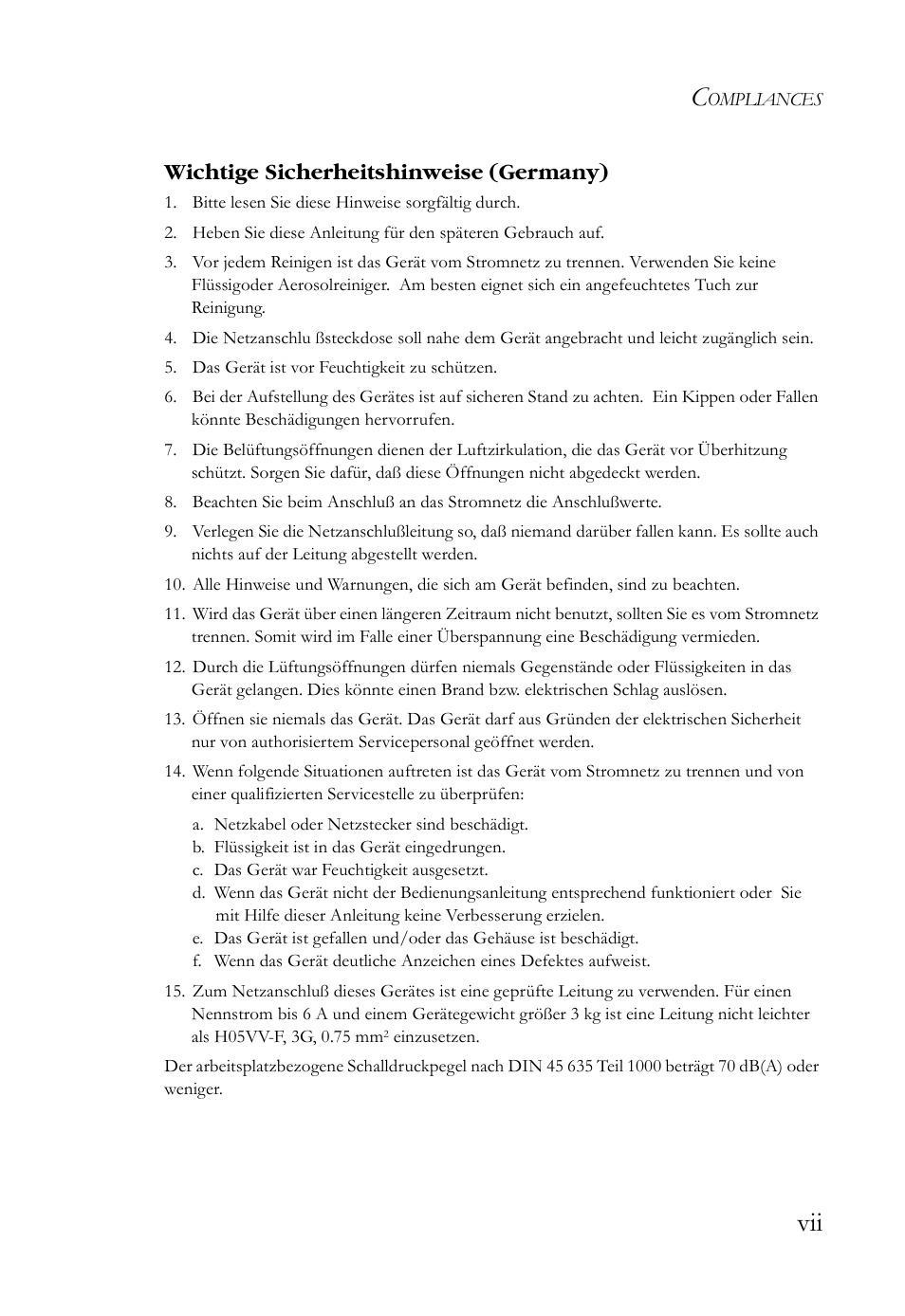 Wichtige sicherheitshinweise (germany) | SMC Networks SMCBGSLCX1 User Manual | Page 11 / 78