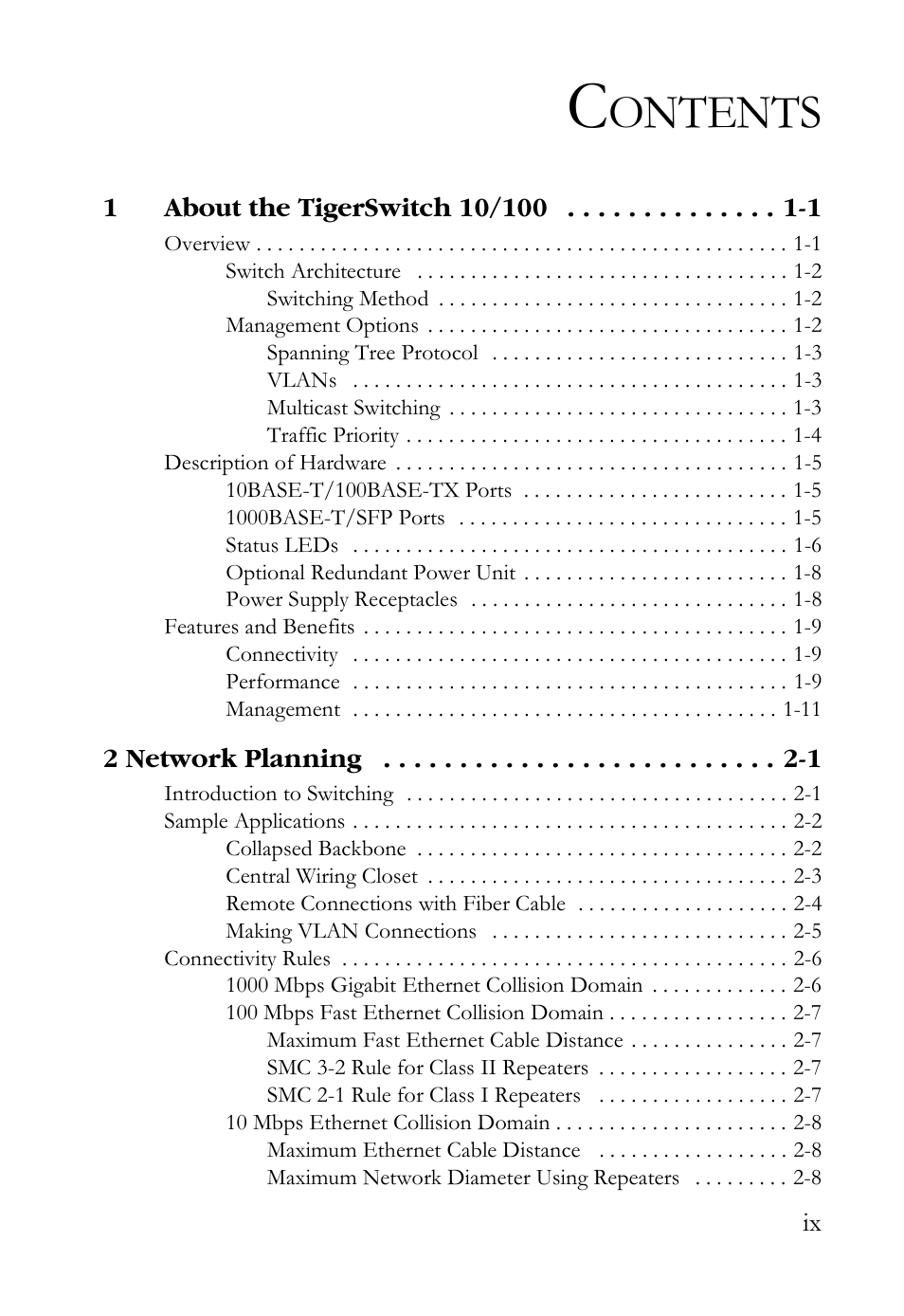 Ontents | SMC Networks SMCBGSLCX1 User Manual | Page 13 / 78