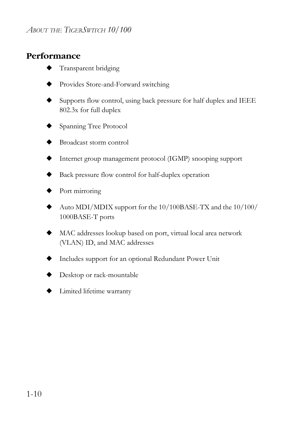 Performance, Performance -9 | SMC Networks SMCBGSLCX1 User Manual | Page 26 / 78