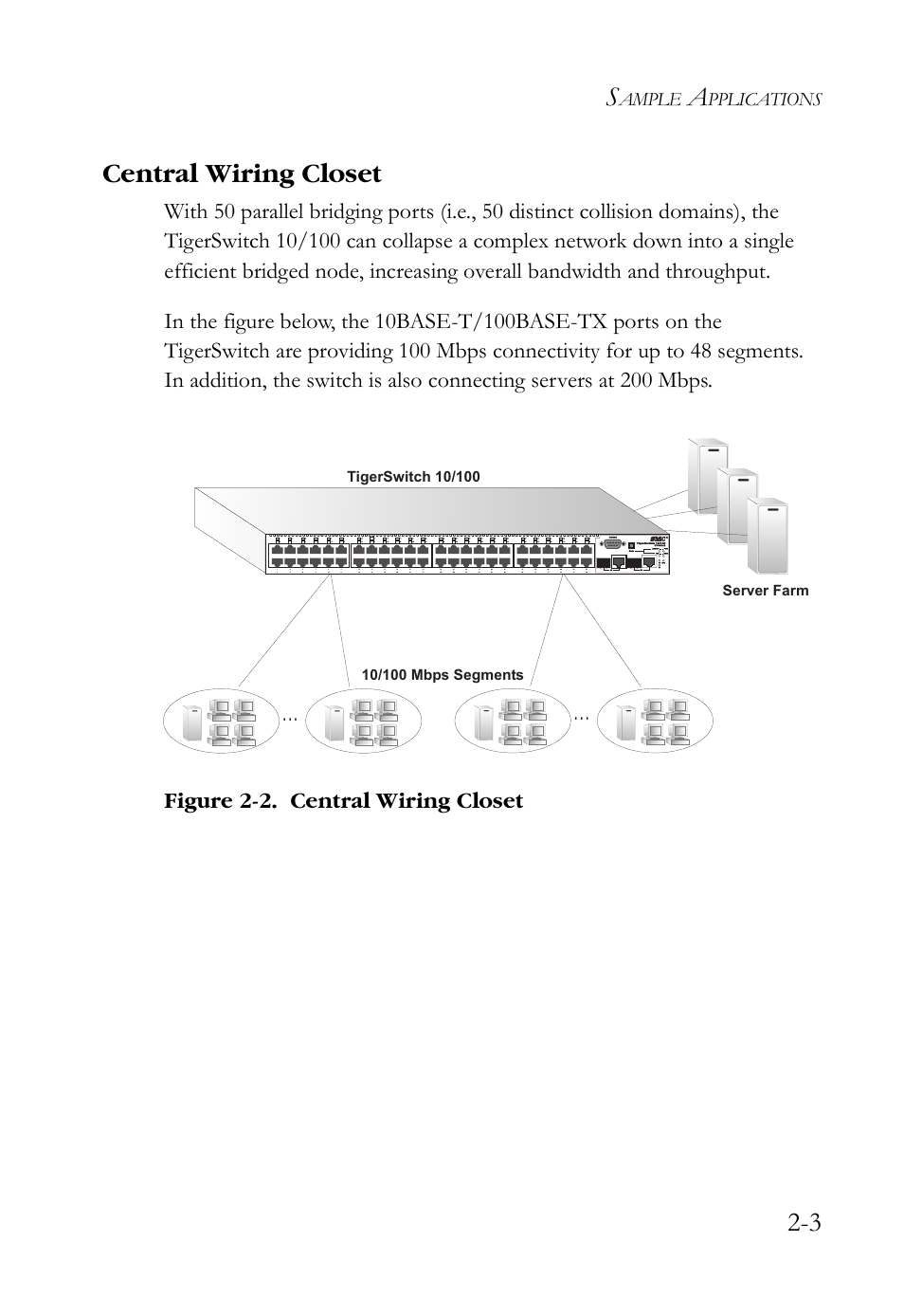 Central wiring closet, Central wiring closet -3, 3 central wiring closet | SMC Networks SMCBGSLCX1 User Manual | Page 31 / 78