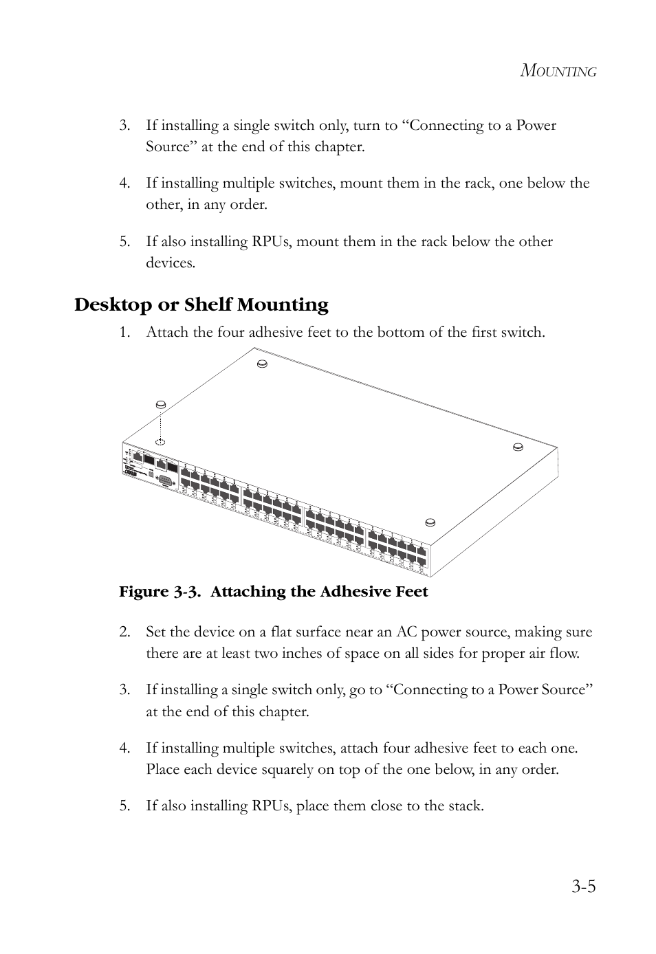 Desktop or shelf mounting, Desktop or shelf mounting -5 | SMC Networks SMCBGSLCX1 User Manual | Page 43 / 78