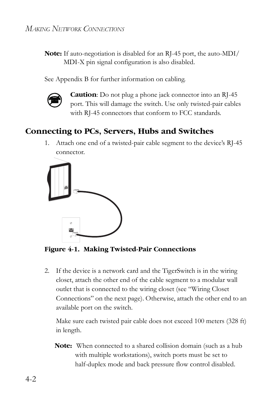 Connecting to pcs, servers, hubs and switches, Connecting to pcs, servers, hubs and switches -2 | SMC Networks SMCBGSLCX1 User Manual | Page 46 / 78