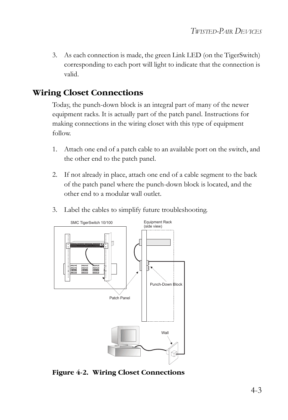 Wiring closet connections, Wiring closet connections -3 | SMC Networks SMCBGSLCX1 User Manual | Page 47 / 78