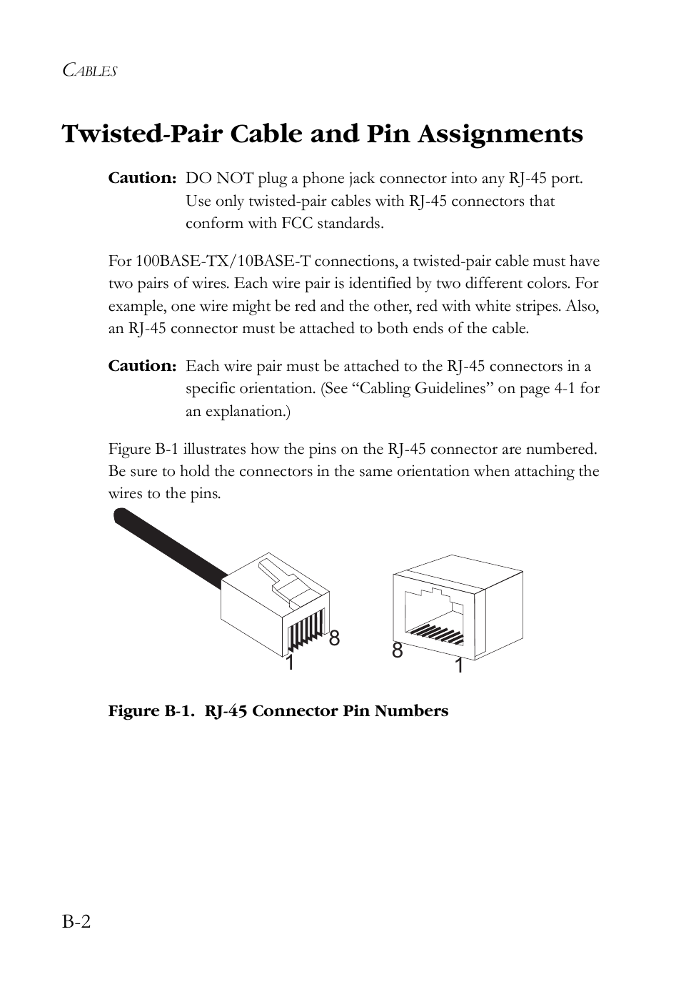 Twisted-pair cable and pin assignments | SMC Networks SMCBGSLCX1 User Manual | Page 52 / 78