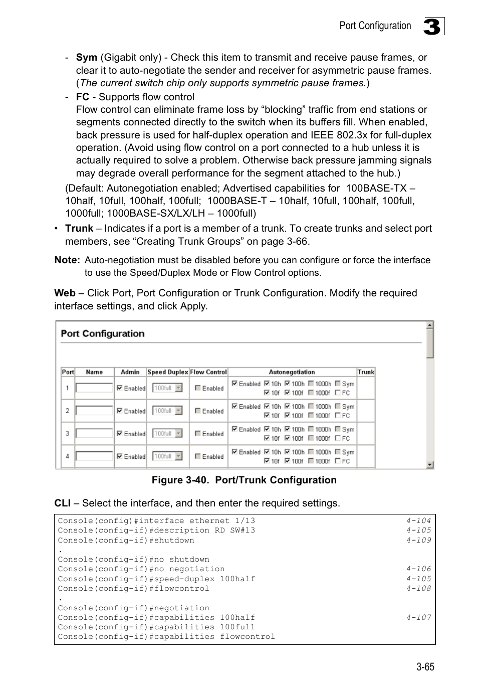 Figure 3-40. port/trunk configuration | SMC Networks 16 10BASE-T User Manual | Page 101 / 384