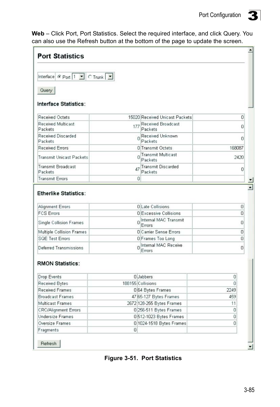 Figure 3-51. port statistics | SMC Networks 16 10BASE-T User Manual | Page 121 / 384