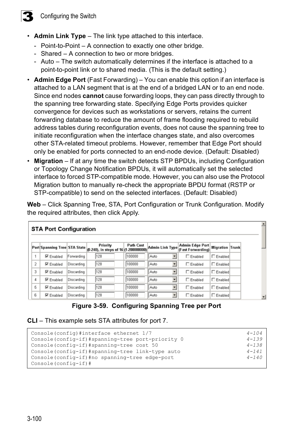 Figure 3-59. configuring spanning tree per port | SMC Networks 16 10BASE-T User Manual | Page 136 / 384