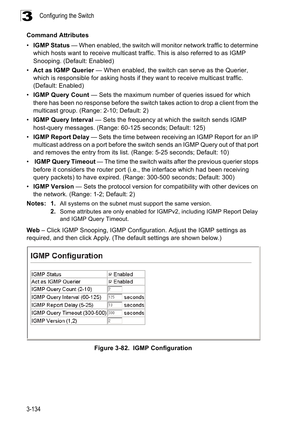 Figure 3-82. igmp configuration | SMC Networks 16 10BASE-T User Manual | Page 170 / 384