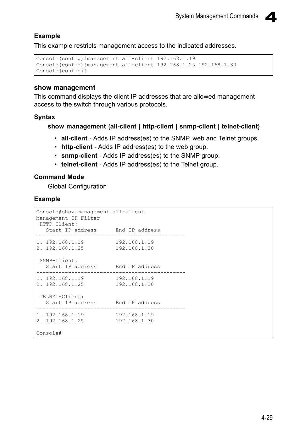 Show management | SMC Networks 16 10BASE-T User Manual | Page 205 / 384