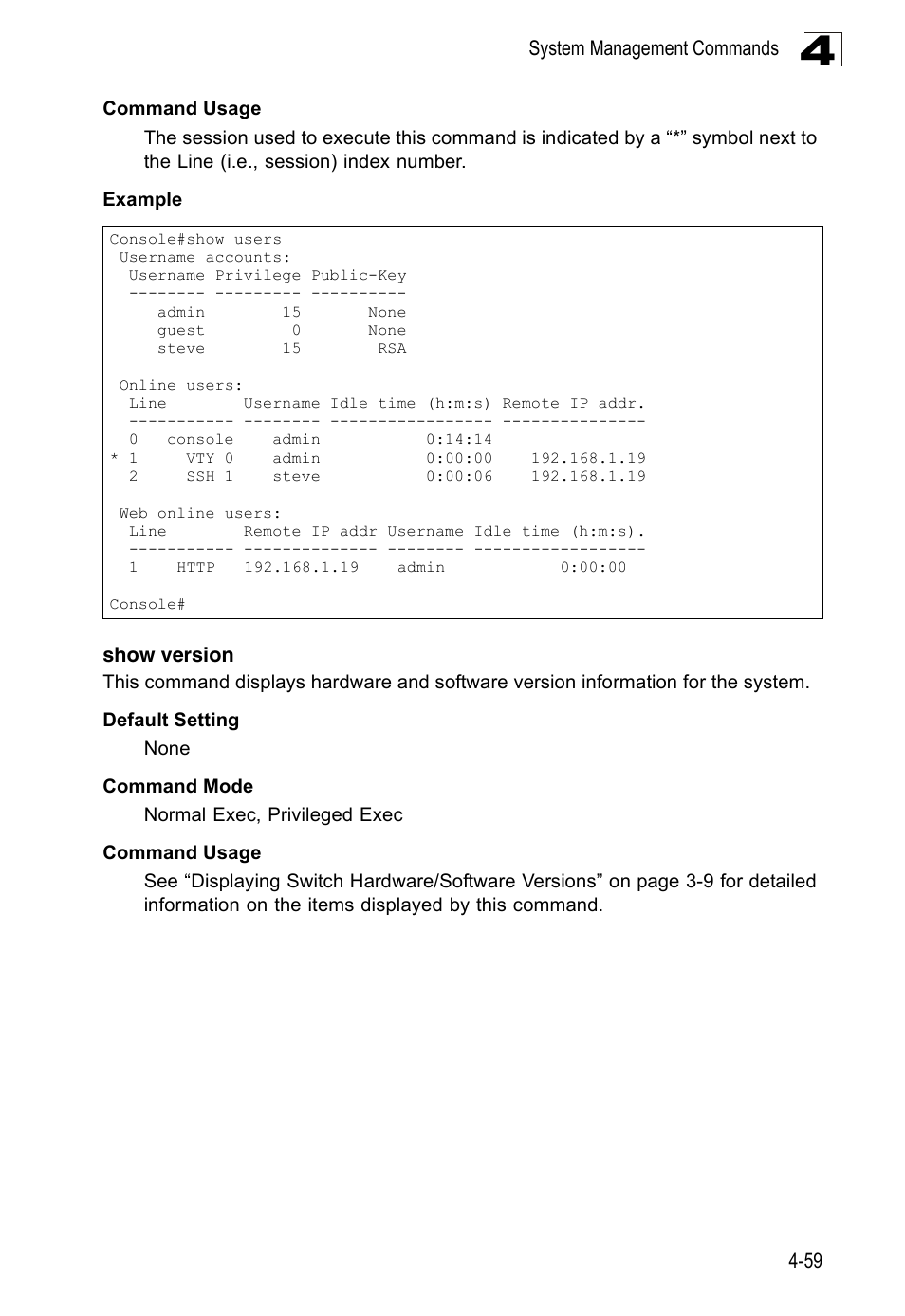 Show version | SMC Networks 16 10BASE-T User Manual | Page 235 / 384