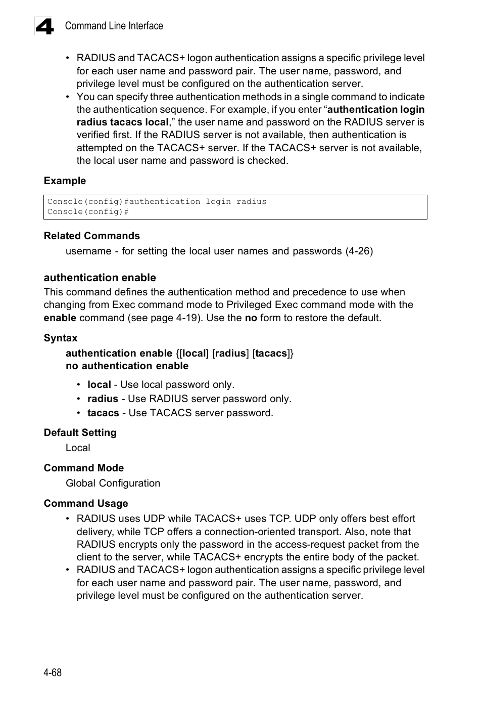 Authentication enable | SMC Networks 16 10BASE-T User Manual | Page 244 / 384