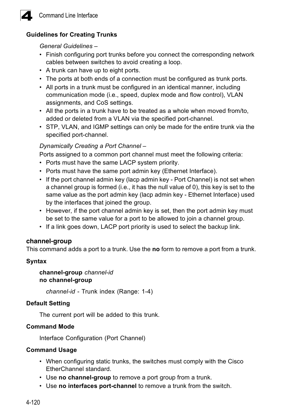 Channel-group | SMC Networks 16 10BASE-T User Manual | Page 296 / 384