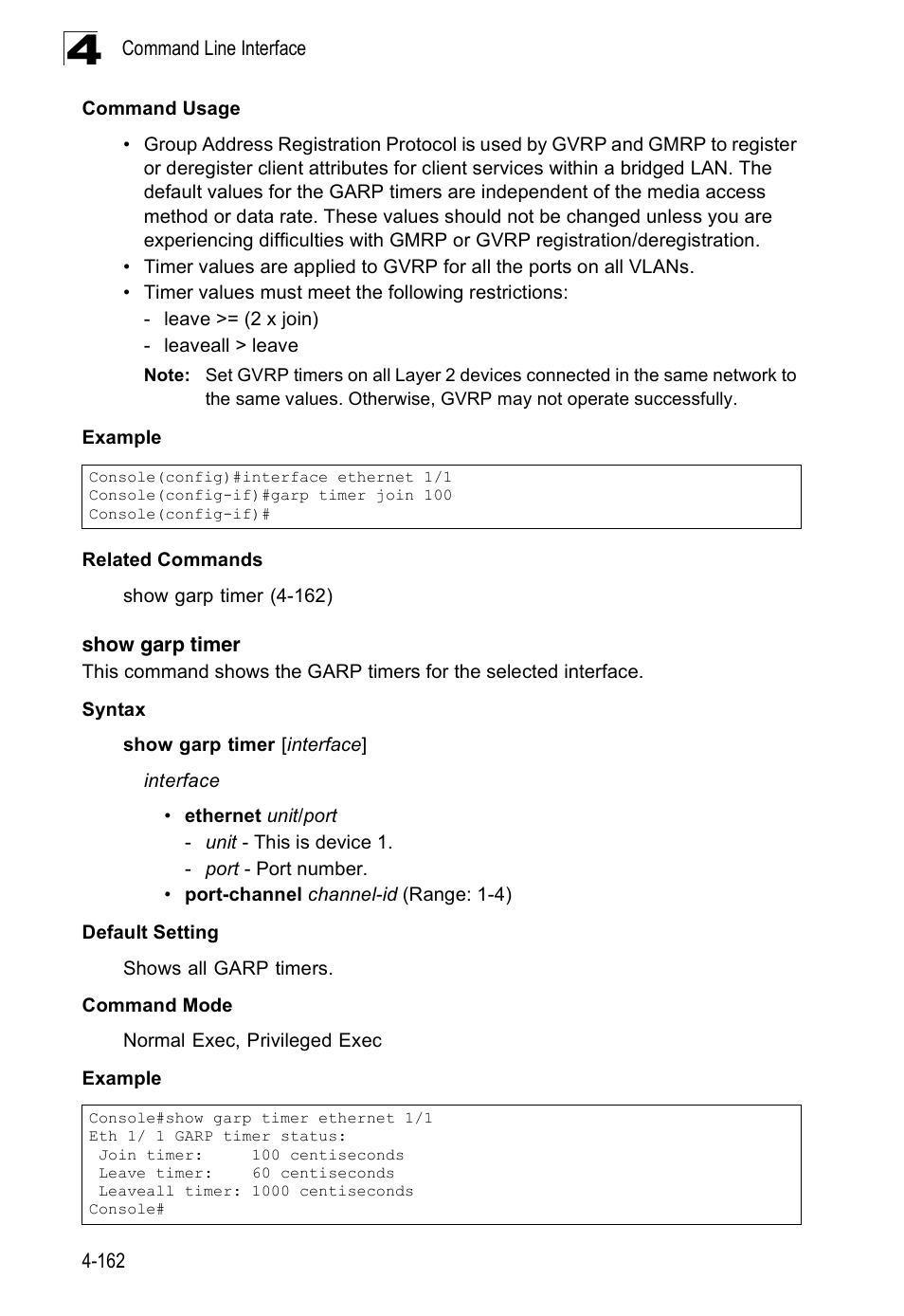 Show garp timer | SMC Networks 16 10BASE-T User Manual | Page 338 / 384