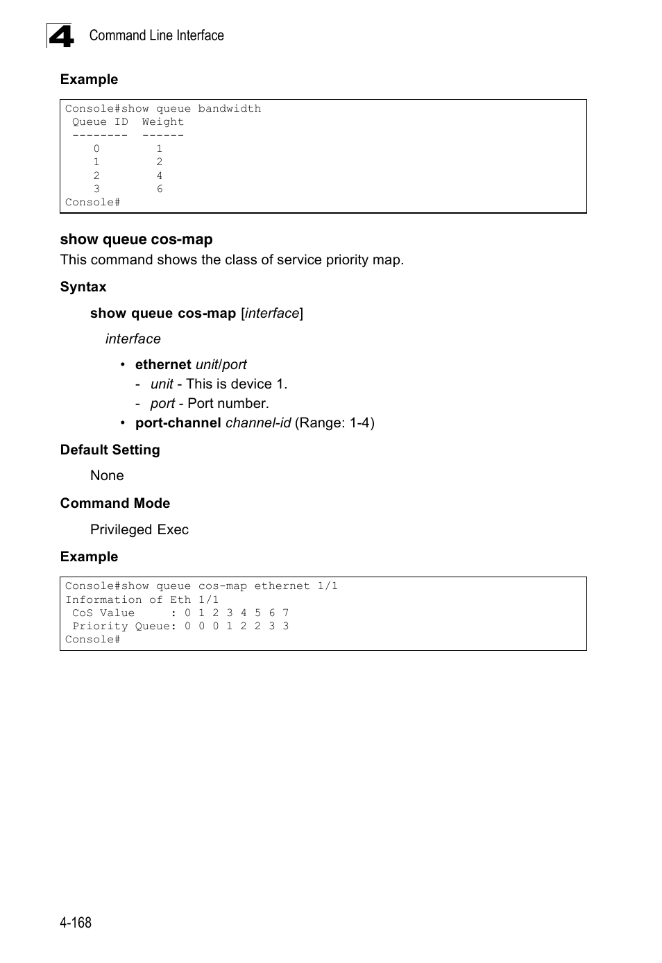 Show queue cos-map | SMC Networks 16 10BASE-T User Manual | Page 344 / 384