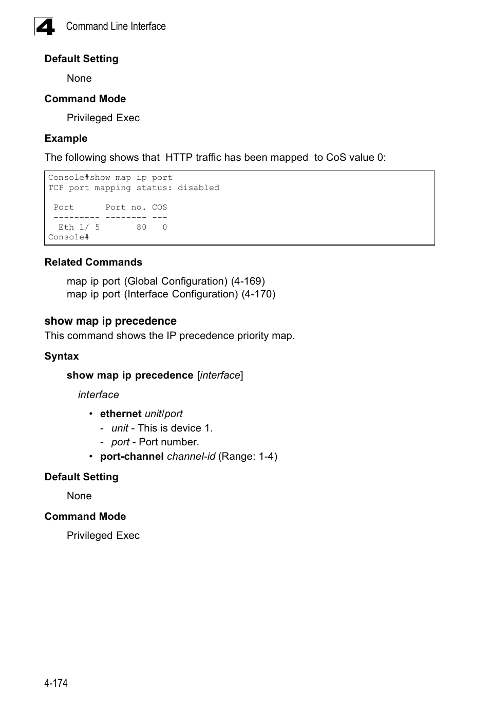 Show map ip precedence | SMC Networks 16 10BASE-T User Manual | Page 350 / 384