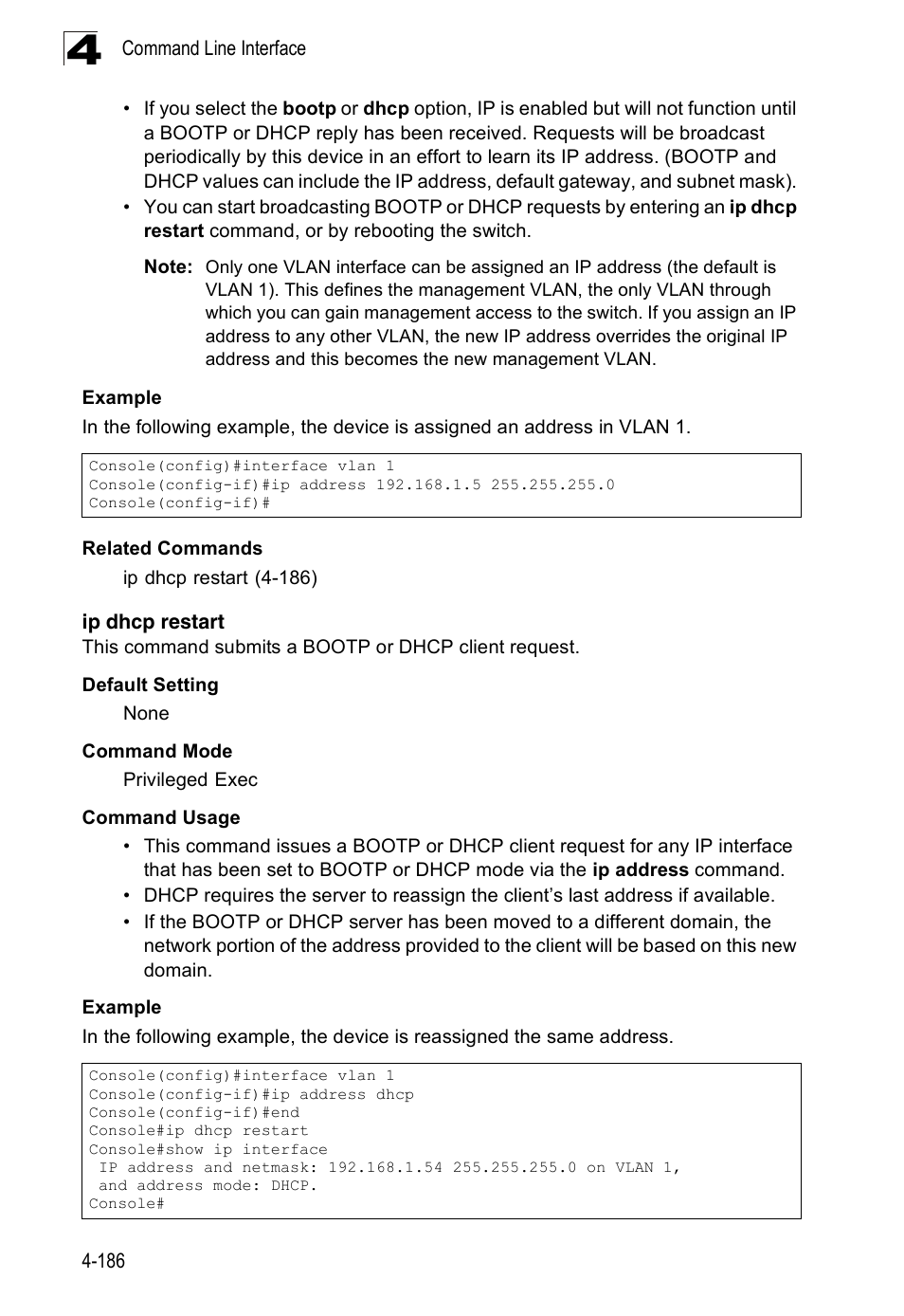 Ip dhcp restart | SMC Networks 16 10BASE-T User Manual | Page 362 / 384