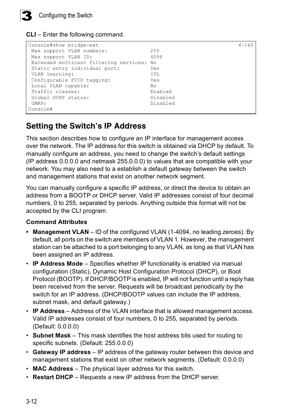 Setting the switch’s ip address | SMC Networks 16 10BASE-T User Manual | Page 48 / 384