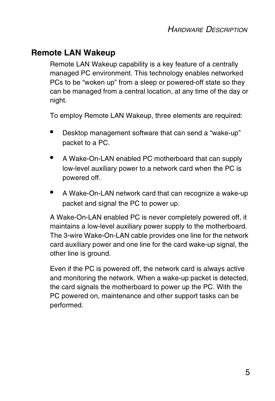 Remote lan wakeup | SMC Networks SMC1255TX User Manual | Page 15 / 55