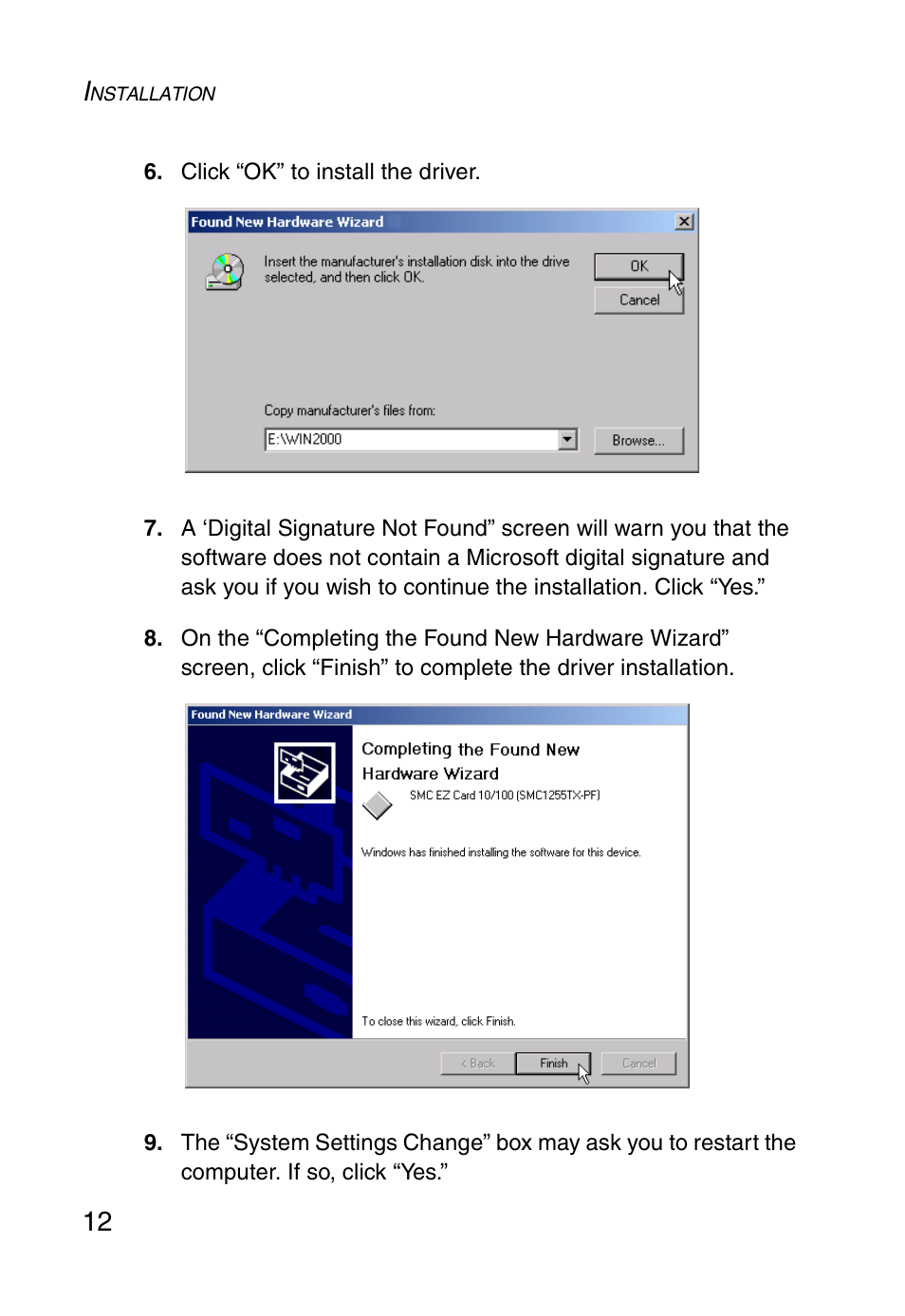 SMC Networks SMC1255TX User Manual | Page 22 / 55