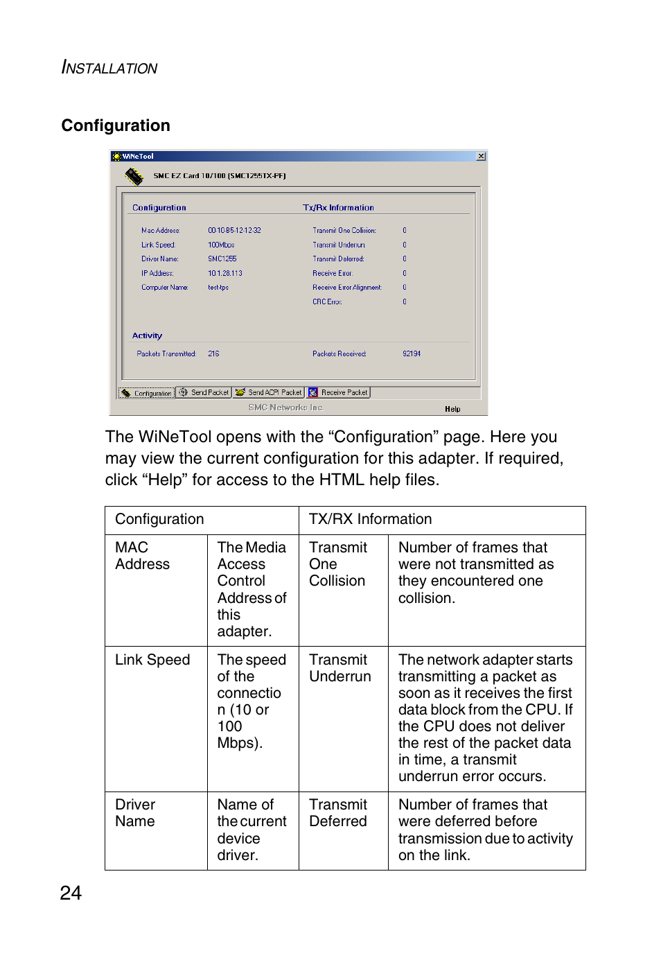 Configuration | SMC Networks SMC1255TX User Manual | Page 34 / 55