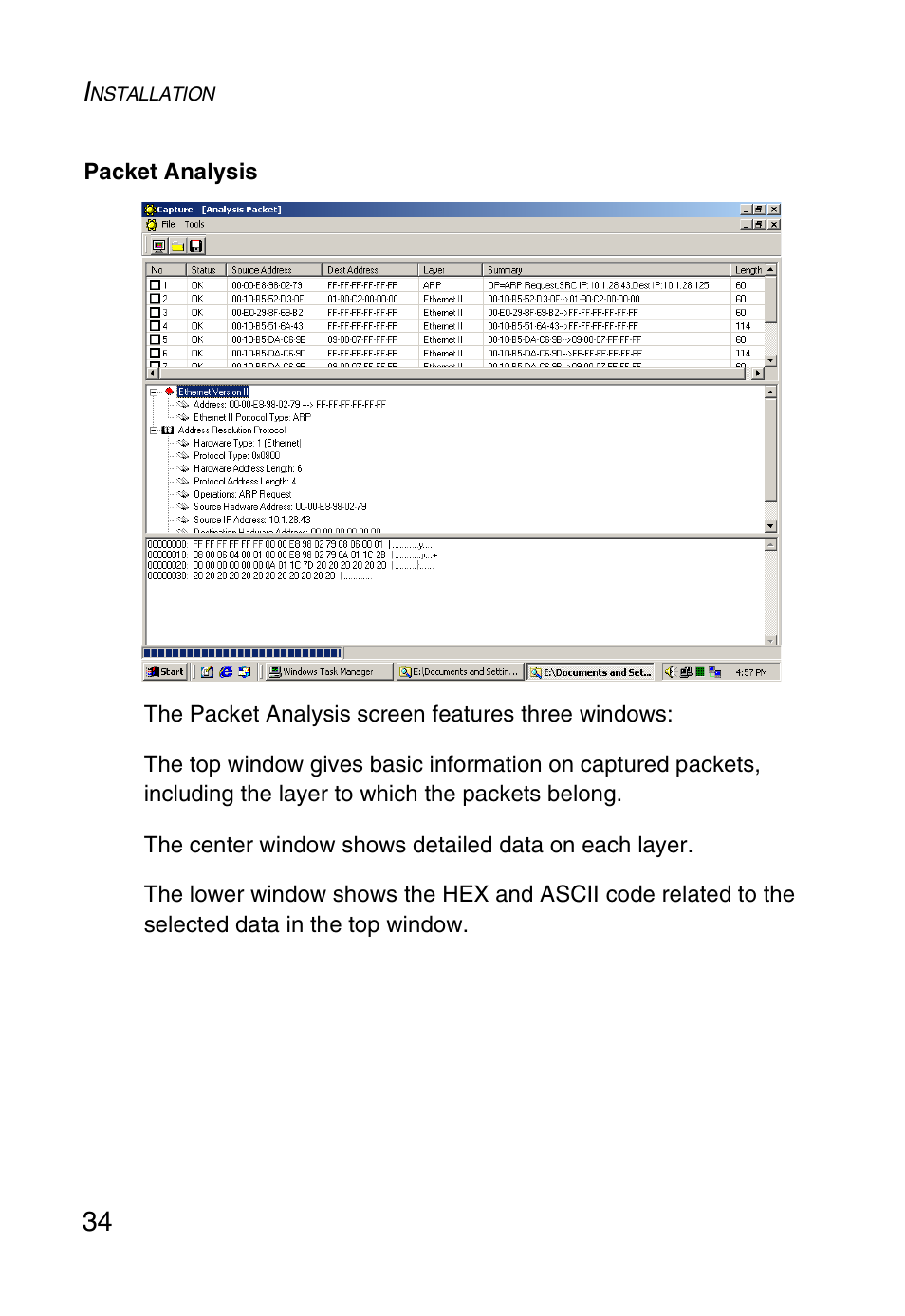 Packet analysis | SMC Networks SMC1255TX User Manual | Page 44 / 55