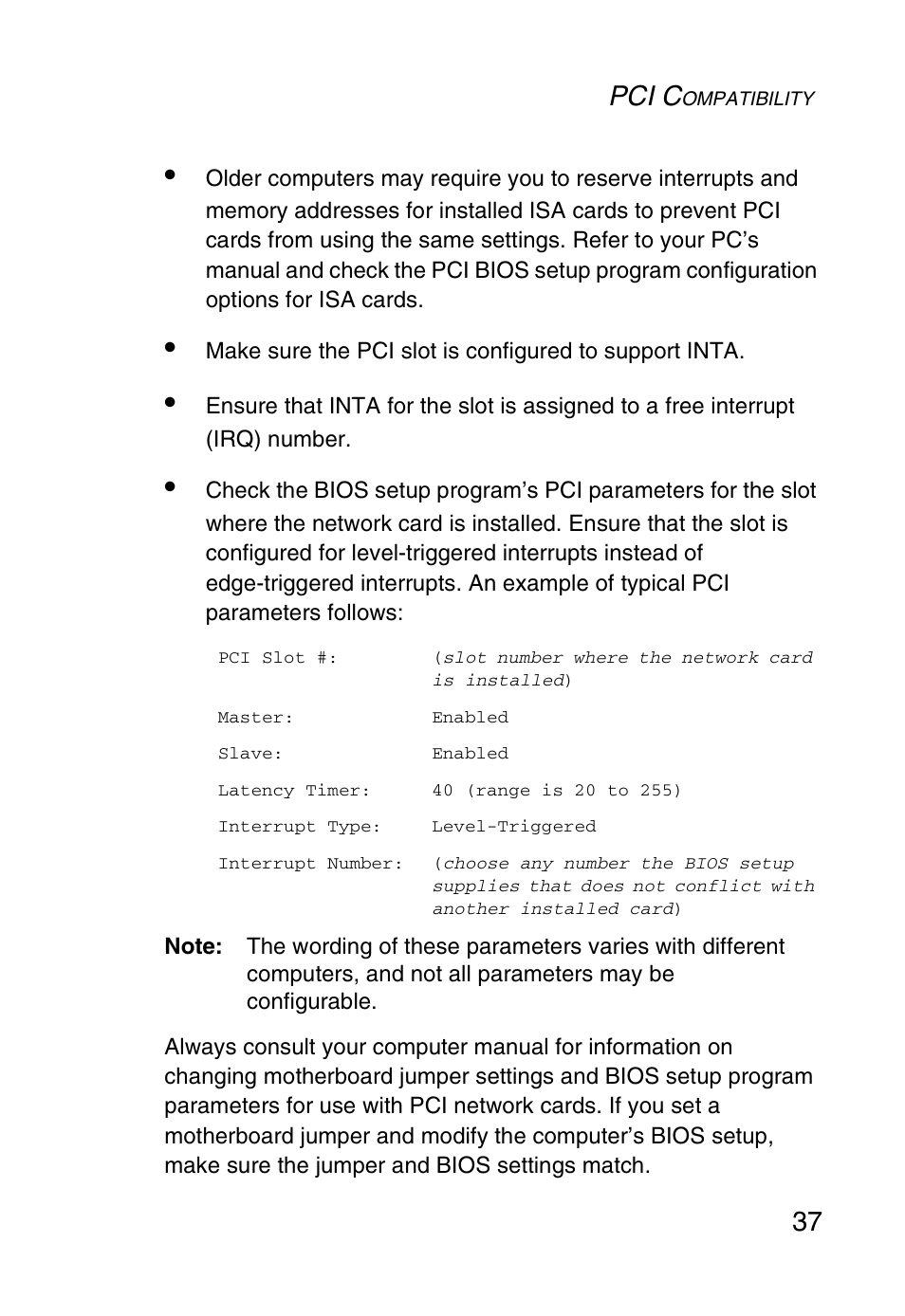 Pci c | SMC Networks SMC1255TX User Manual | Page 47 / 55