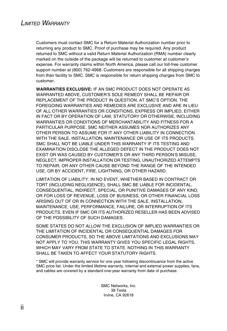 SMC Networks SMC1255TX User Manual | Page 6 / 55