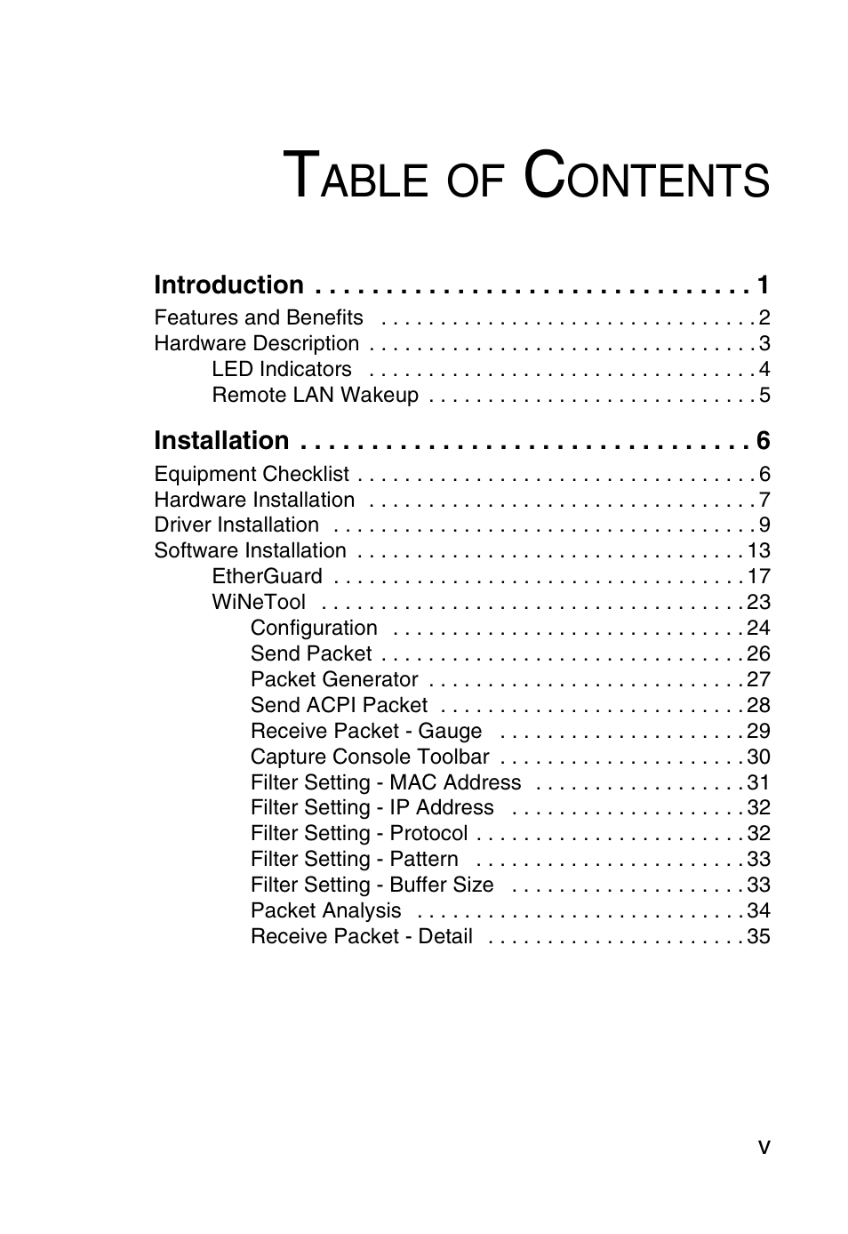 Able, Ontents | SMC Networks SMC1255TX User Manual | Page 9 / 55