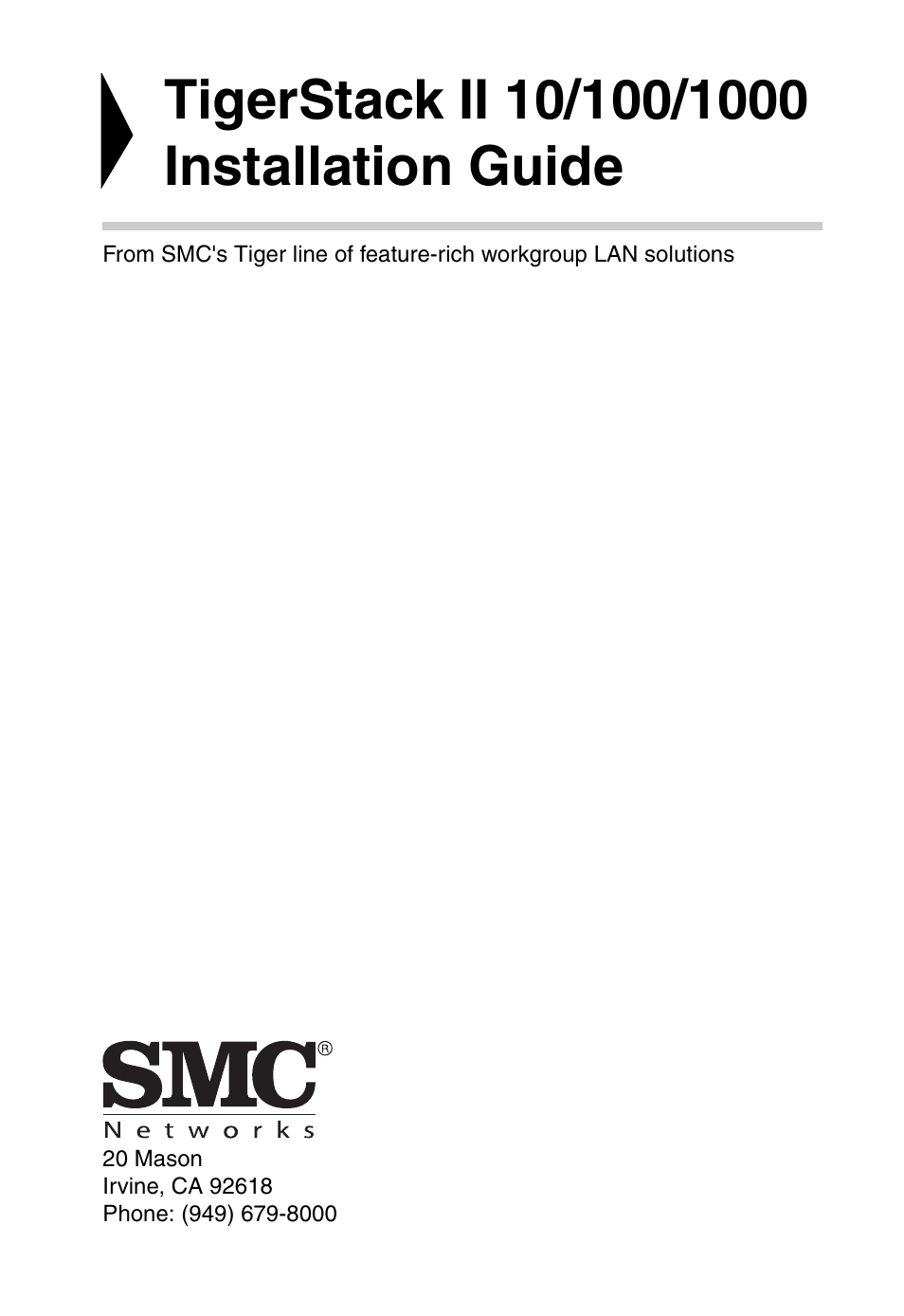 SMC Networks TIGERSTACK II SMC8950EM User Manual | Page 2 / 76