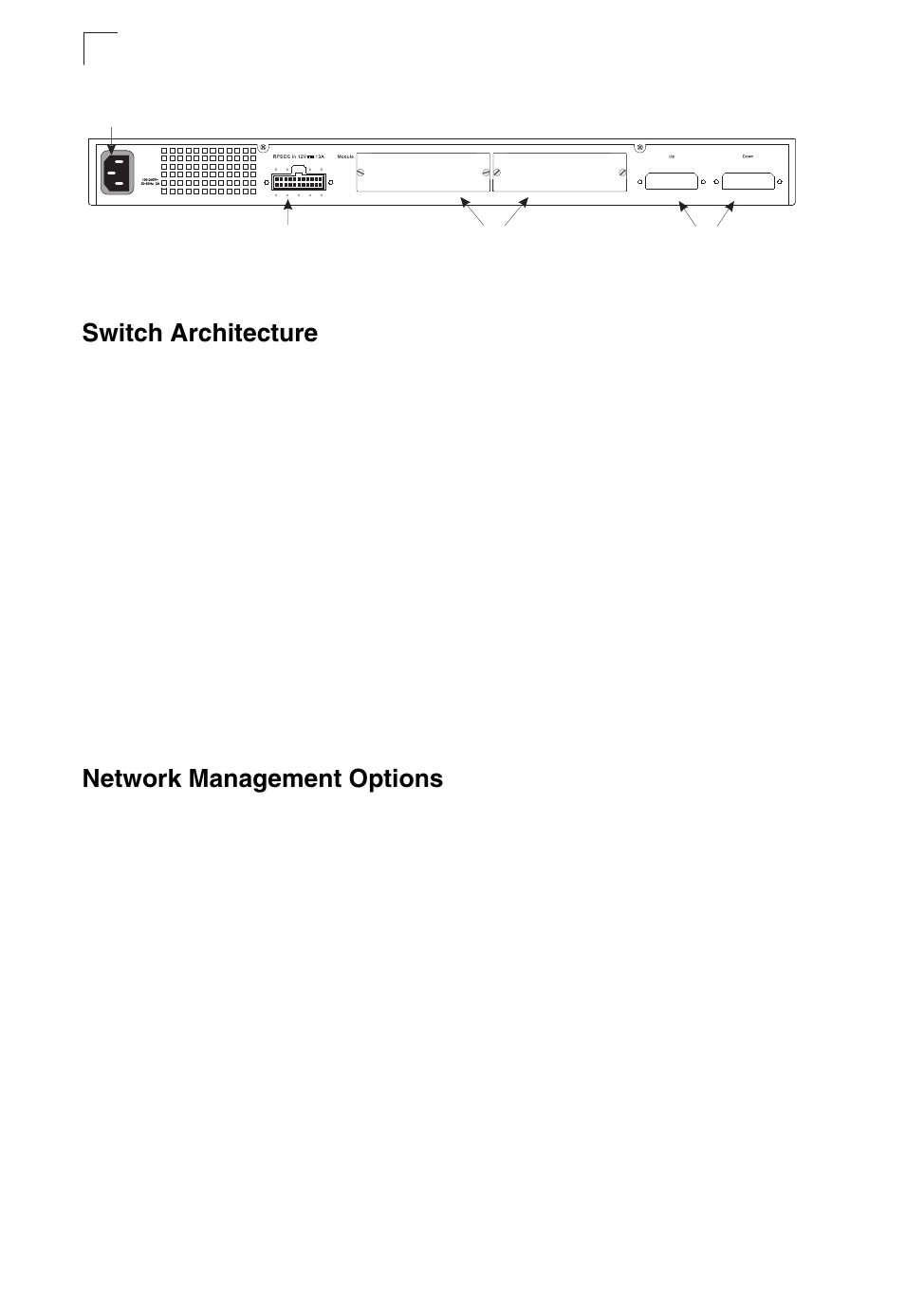 Switch architecture, Network management options, Figure 1-2 | Rear panel | SMC Networks TIGERSTACK II SMC8950EM User Manual | Page 20 / 76