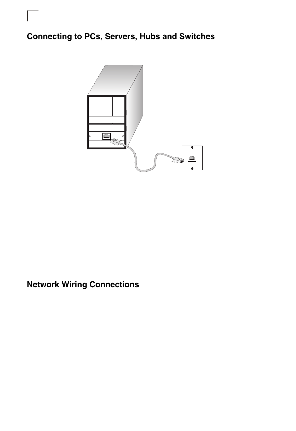 Connecting to pcs, servers, hubs and switches, Network wiring connections, Figure 4-1 | Making twisted-pair connections | SMC Networks TIGERSTACK II SMC8950EM User Manual | Page 46 / 76