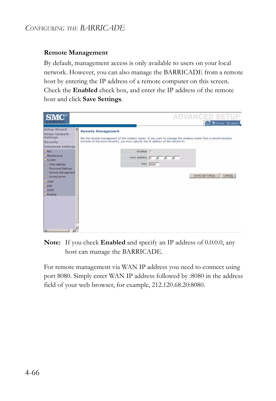 Barricade 4-66 | SMC Networks SMC Barricade g SMCWBR14-G2 User Manual | Page 110 / 132