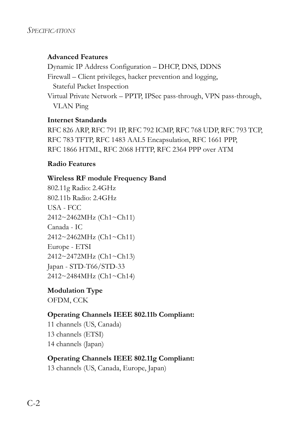 SMC Networks SMC Barricade g SMCWBR14-G2 User Manual | Page 128 / 132