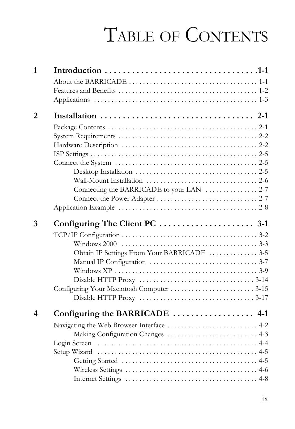 Able, Ontents | SMC Networks SMC Barricade g SMCWBR14-G2 User Manual | Page 13 / 132