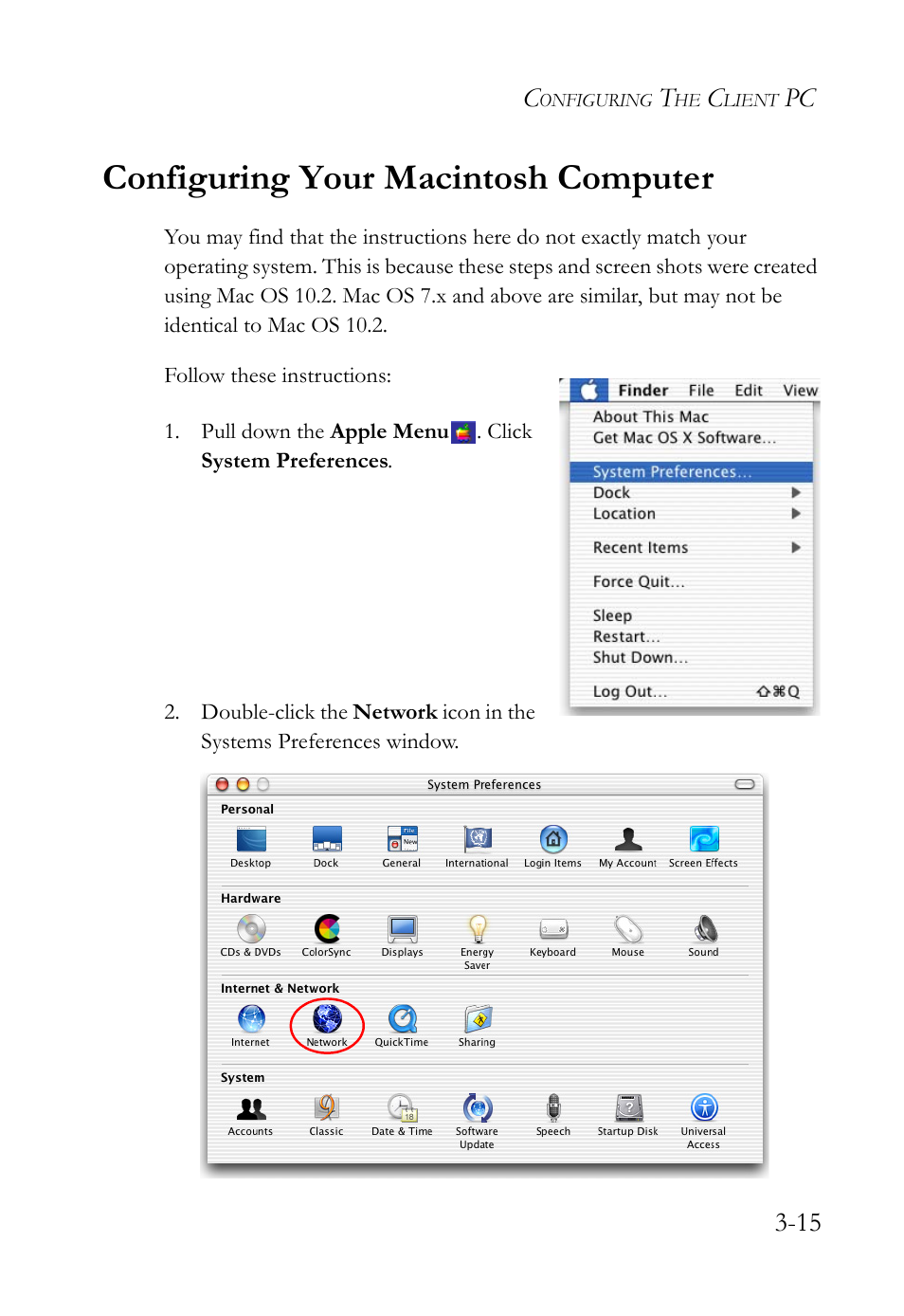 Configuring your macintosh computer, Configuring your macintosh computer -15 | SMC Networks SMC Barricade g SMCWBR14-G2 User Manual | Page 41 / 132