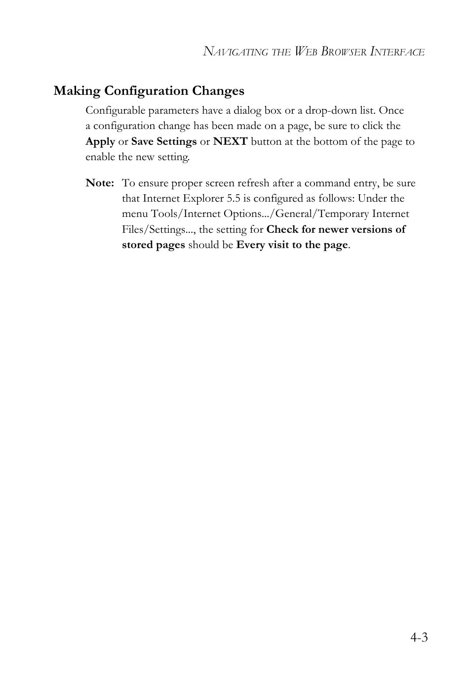 Making configuration changes, Making configuration changes -3, 3 making configuration changes | SMC Networks SMC Barricade g SMCWBR14-G2 User Manual | Page 47 / 132