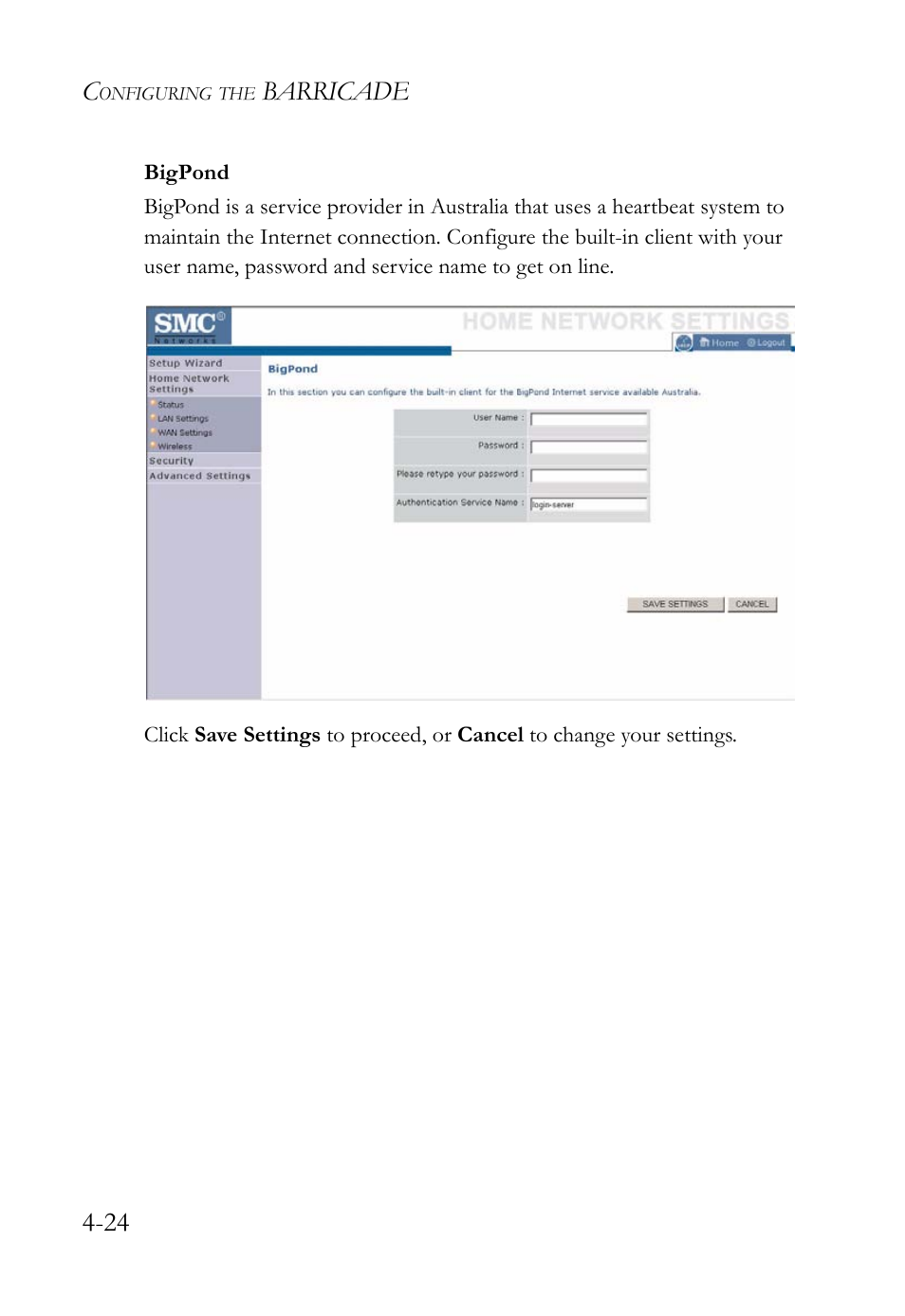 SMC Networks SMC Barricade g SMCWBR14-G2 User Manual | Page 68 / 132