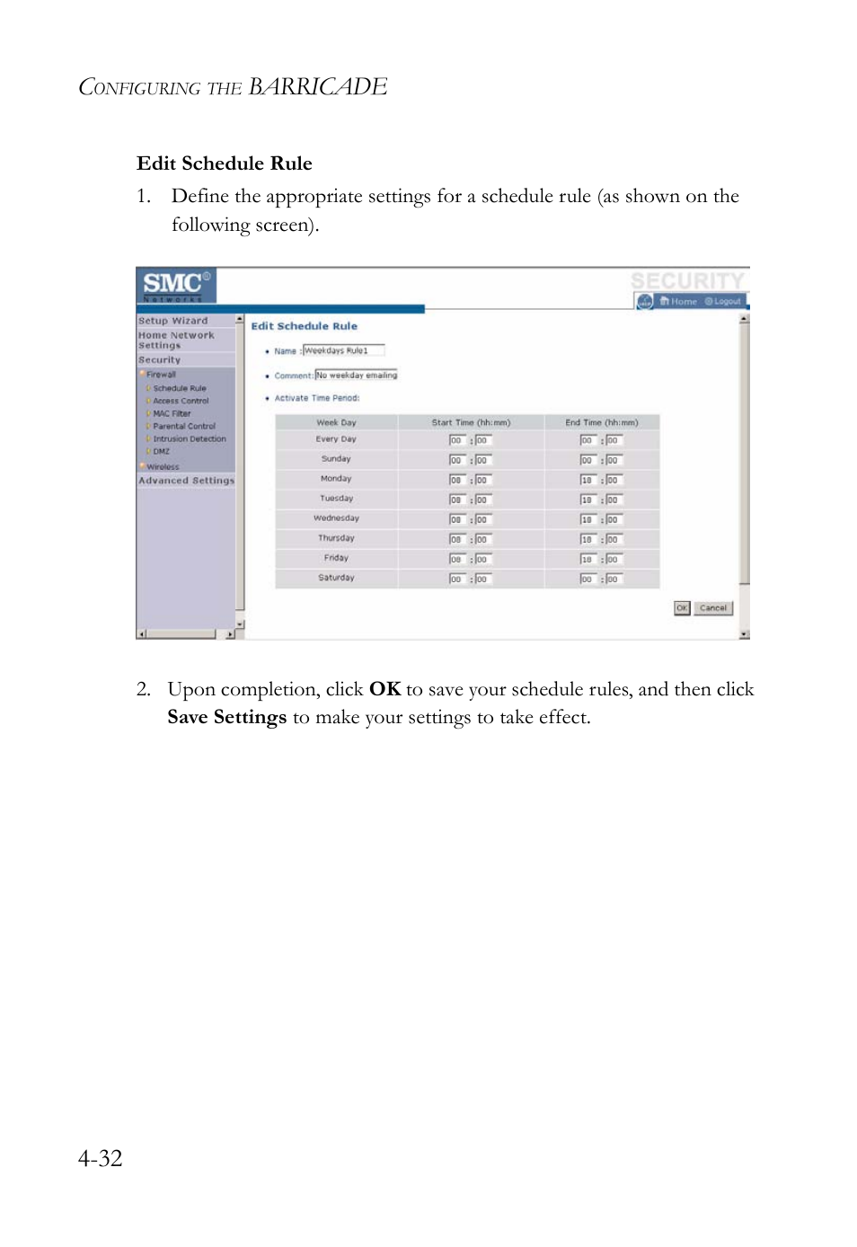 Barricade 4-32 | SMC Networks SMC Barricade g SMCWBR14-G2 User Manual | Page 76 / 132