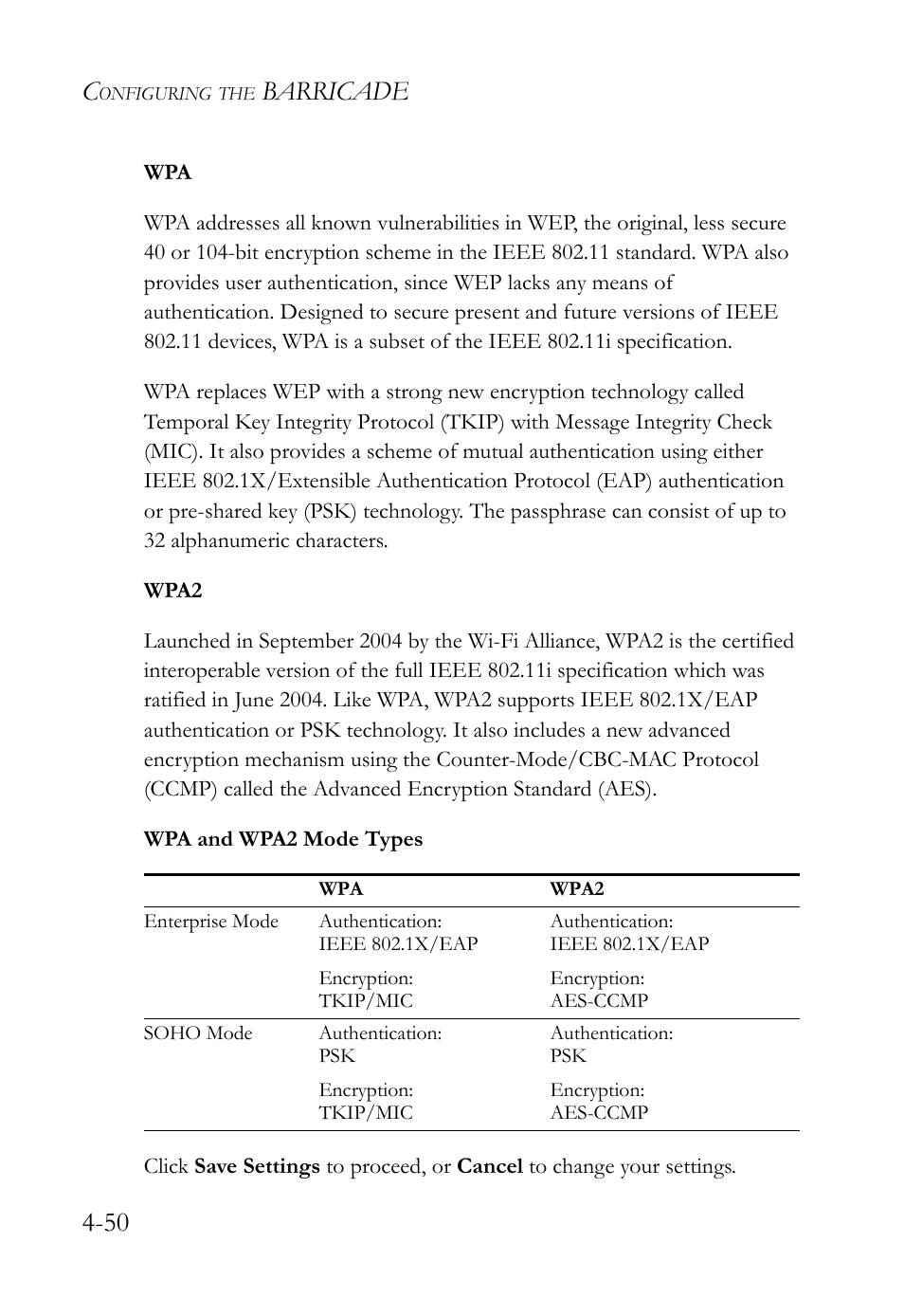 Barricade 4-50 | SMC Networks SMC Barricade g SMCWBR14-G2 User Manual | Page 94 / 132