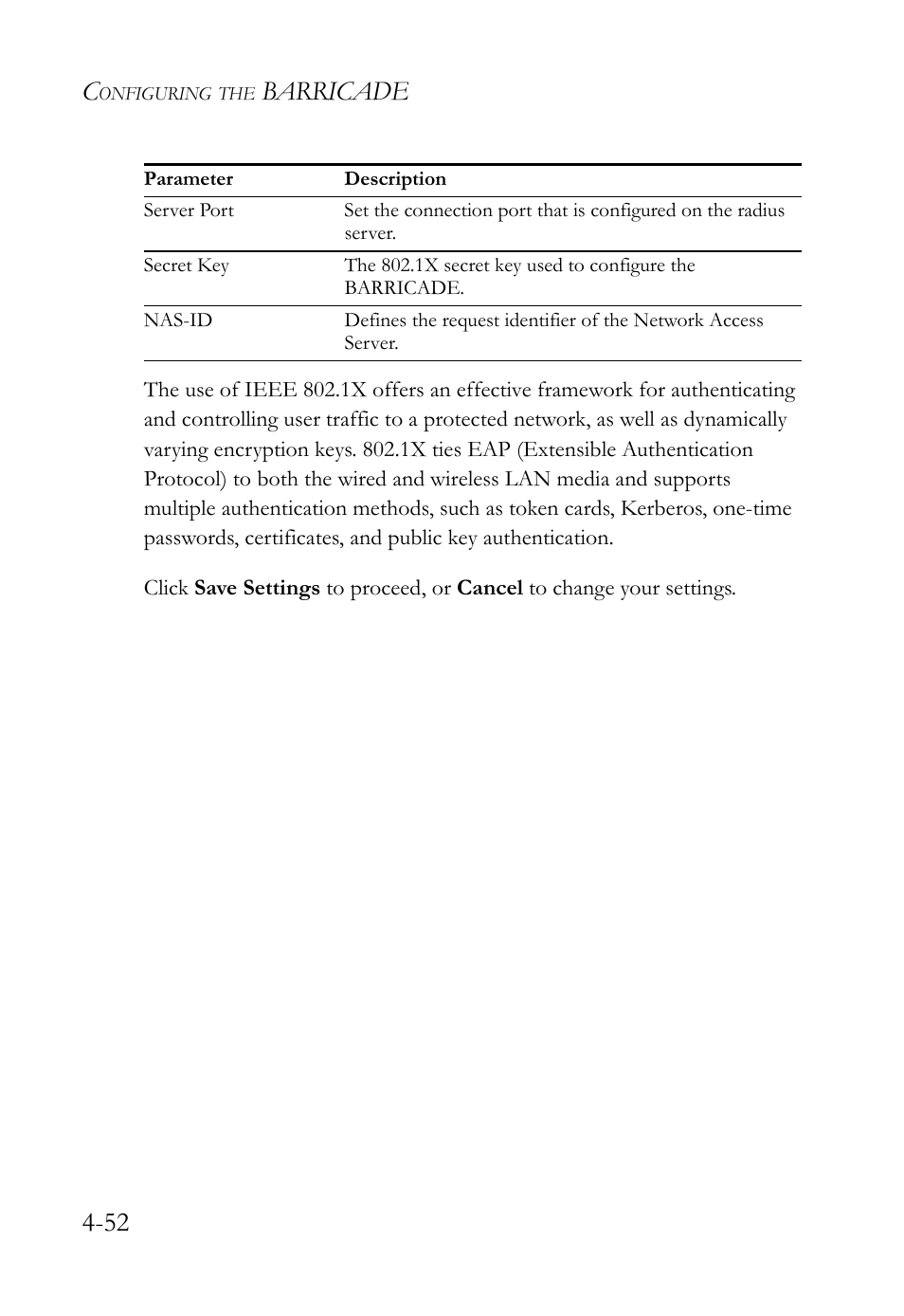 Barricade 4-52 | SMC Networks SMC Barricade g SMCWBR14-G2 User Manual | Page 96 / 132