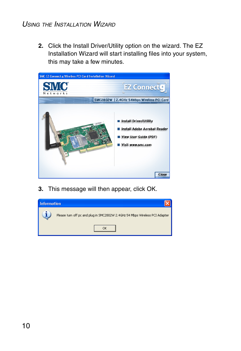 SMC Networks EZ ConnectTMg 2.4 GHz 54Mbps SMC2602W User Manual | Page 19 / 47