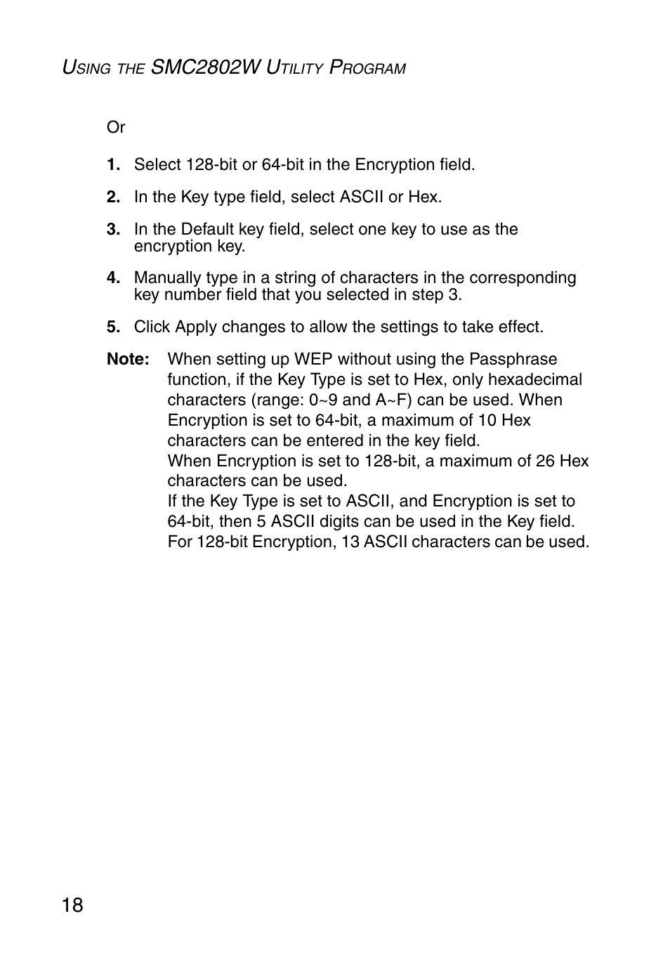 Smc2802w u | SMC Networks EZ ConnectTMg 2.4 GHz 54Mbps SMC2602W User Manual | Page 27 / 47