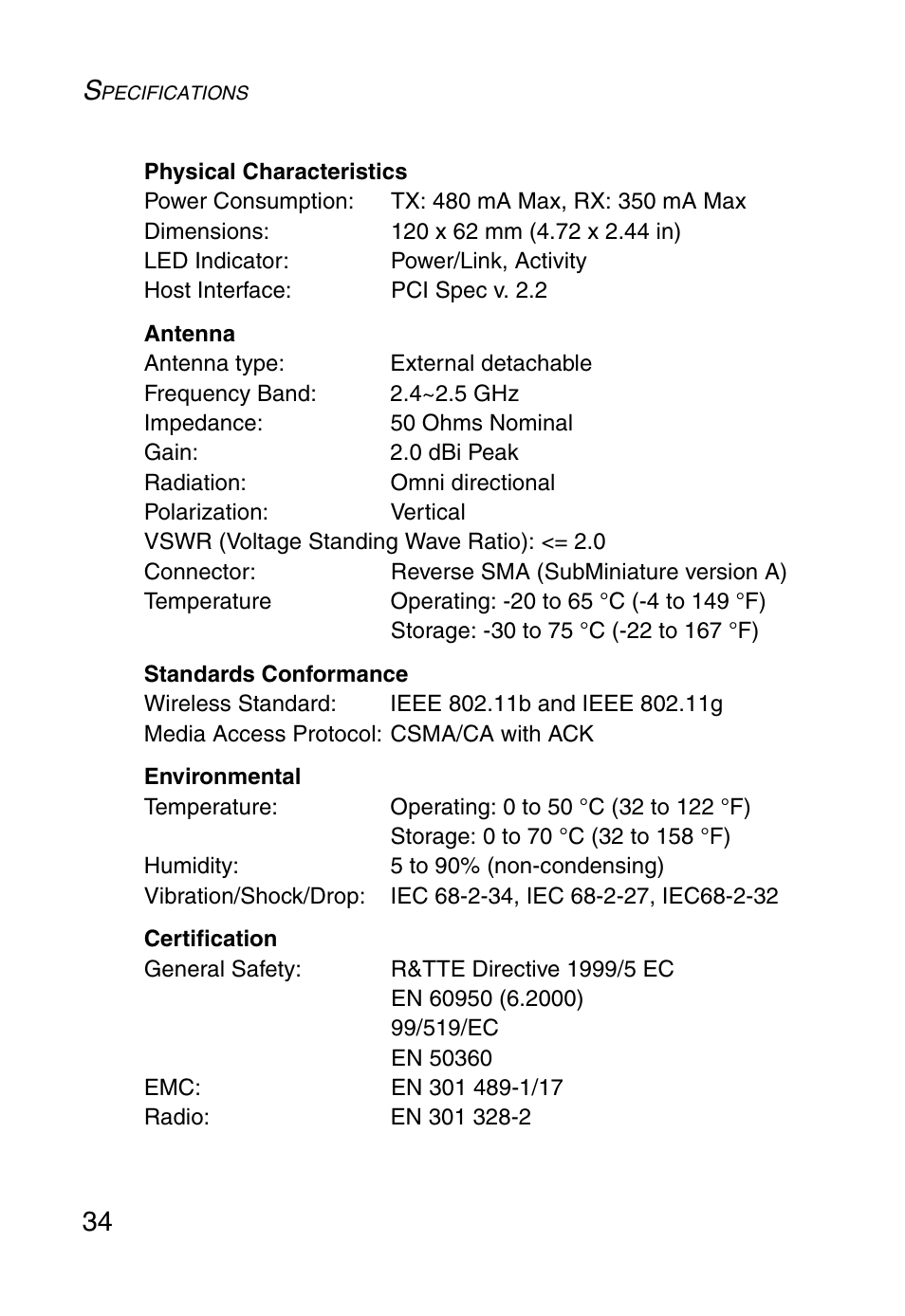 SMC Networks EZ ConnectTMg 2.4 GHz 54Mbps SMC2602W User Manual | Page 43 / 47