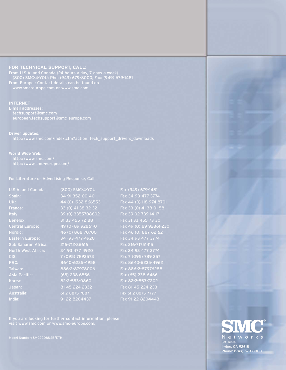 SMC Networks EZ Networking SMC2208USB/ETH User Manual | Page 24 / 24