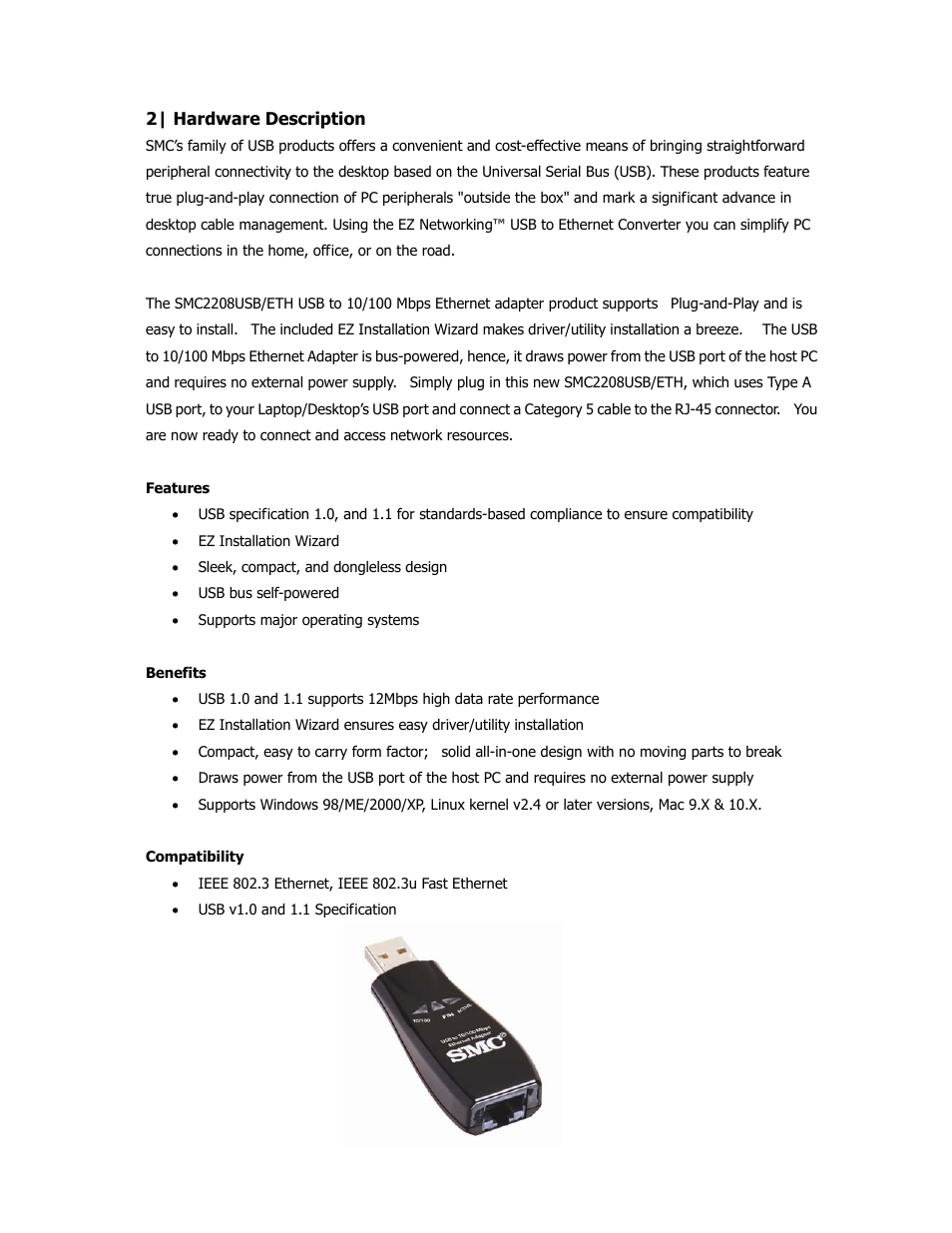 SMC Networks EZ Networking SMC2208USB/ETH User Manual | Page 7 / 24