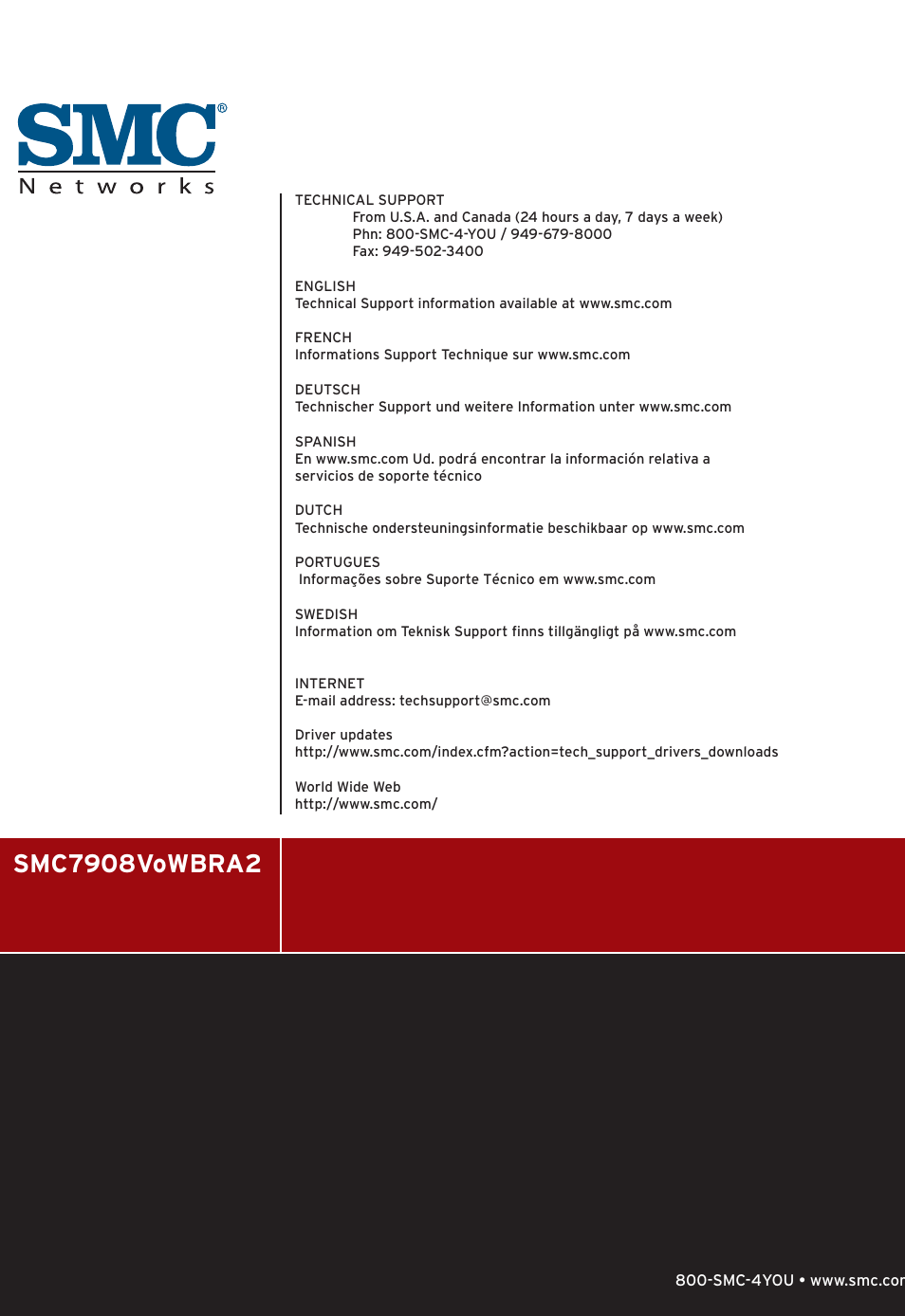 SMC Networks Barricade SMC7908VoWBRA2 User Manual | Page 151 / 151